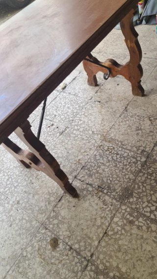 Mesa Castellana Madera Maciza y Metal