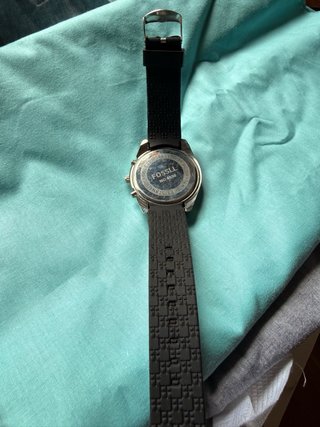 Reloj Fossl Cronógrafo Negro y Plateado.