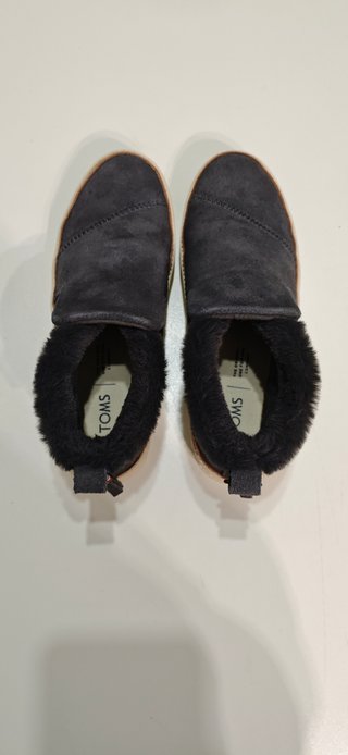 Botines TOMS ante gris oscuro n36 (22cm). Nuevos