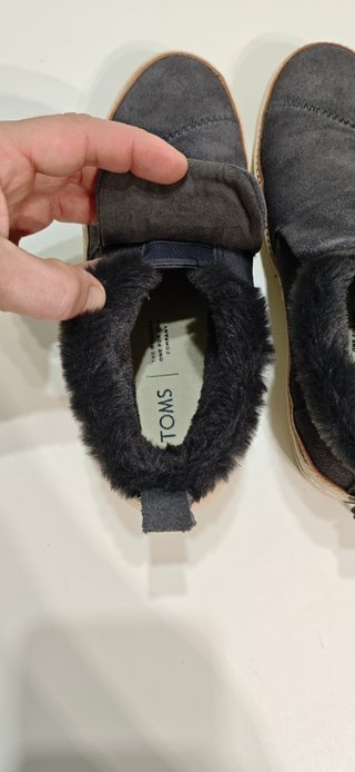 Botines TOMS ante gris oscuro n36 (22cm). Nuevos