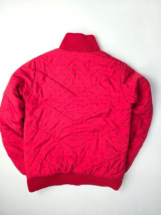 Carhartt Red Quilted Jacket Full Zip Polka Dot Pat