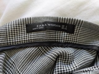 Zara Talla S/M - Falda  cuadros asimétrica