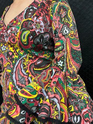 Traje de Flamenca Multicolor Volantes