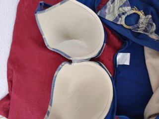 Costume da bagno due pezzi donna blu/argento