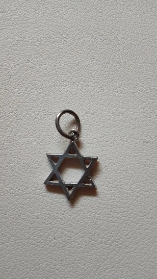 Colgante Estrella de David Plata
