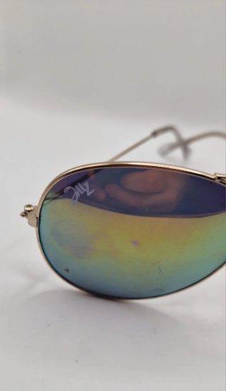 Gafas de sol aviador doradas multicolor