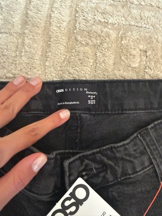 Vaqueros Maternidad ASOS Gris Negro Talla 36