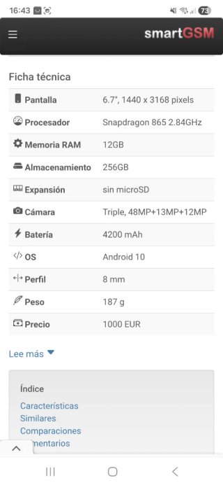 Oppo Find X2 256GB Negro