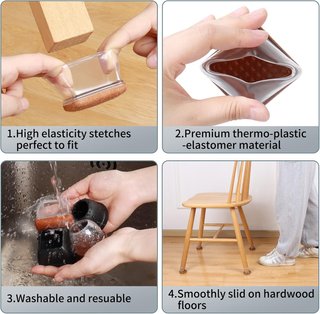 Fundas protectoras patas silla fieltro