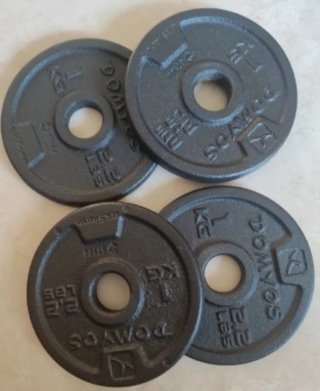 8 Discos Pesas Domyos 1 kg