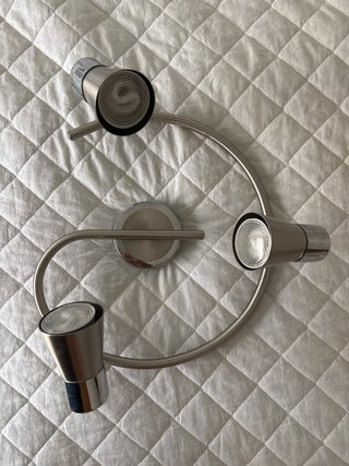 Lámpara de techo 3 focos plateada
