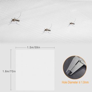 Mosquitera ventana autoadhesiva blanca ajustable
