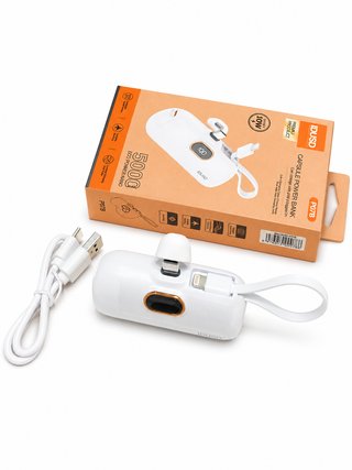 Power Bank 5000mAh 2en1 USB-C Lightning mini
