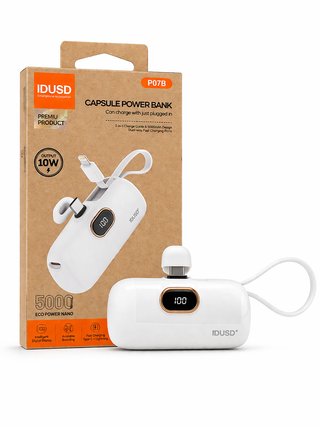 Power Bank 5000mAh 2en1 USB-C Lightning mini