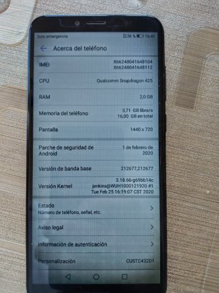 Móvil Huawei Negro