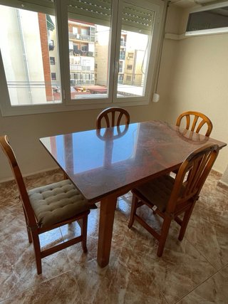 Mesa Comedor Madera y Granito