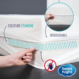- Sweetnight funda colchón anti chinches ácaros