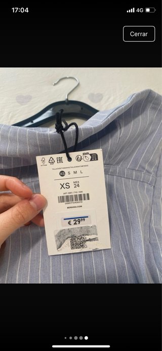 Vestido azul a rayas corto
