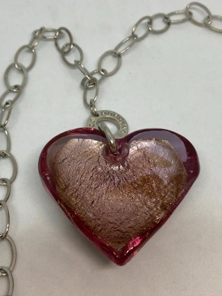 Collana Murrina Venezia Cuore Viola Oro