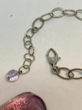 Collana Murrina Venezia Cuore Viola Oro