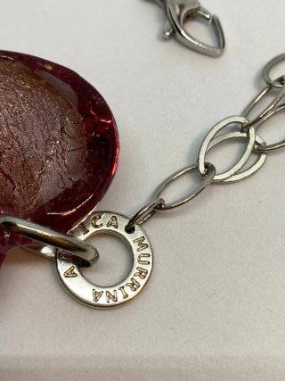 Collana Murrina Venezia Cuore Viola Oro