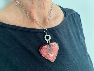 Collana Murrina Venezia Cuore Viola Oro