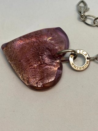 Collana Murrina Venezia Cuore Viola Oro