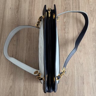 Borsa a spalla CHANEL Vintage Bicolor Lambskin