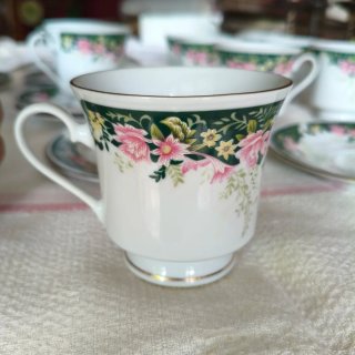 Juego de café de 12 piezas, porcelana floral