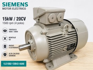 Motor Eléctrico Siemens 15kW / 20CV Trifásico