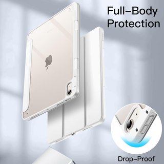 JETech funda iPad soporte pencil transparente
