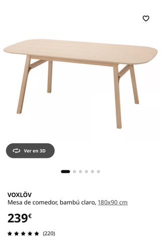 Mesa comedor IKEA VOXLÖV bambú