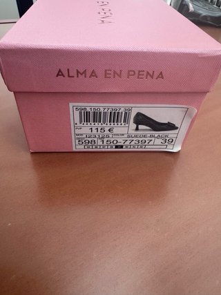 Zapatos Salón Alma en Pena Negros Hebilla