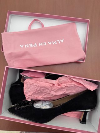 Zapatos Salón Alma en Pena Negros Hebilla