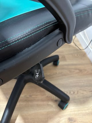 Silla Gaming Negra y Turquesa