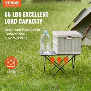 Mesa de Camping Plegable, Mesas Laterales Portátiles para Exterior, Mesa Ligera Plegable, Mesa de Trabajo Ultra Compacta de Aleación de Aluminio con Bolsa de Transporte, Para Cocinar, Playa, Picni...