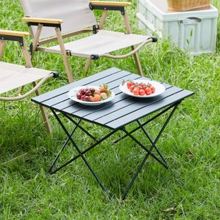 Mesa de Camping Plegable, Mesas Laterales Portátiles para Exterior, Mesa Ligera Plegable, Mesa de Trabajo Ultra Compacta de Aleación de Aluminio con Bolsa de Transporte, Para Cocinar, Playa, Picni...