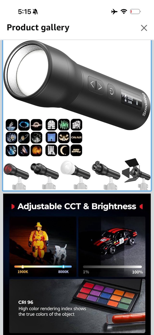 SMALLRIG Portable RF 05B LED Flashlight for Photog
