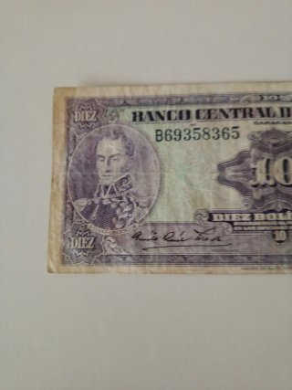 Billete 10 Bolívares Venezuela 1977