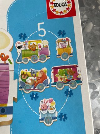 Puzzle Tren Baby Educa 5 Piezas