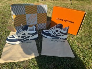 Louis Vuitton LV Skate blu e bianche taglia 42