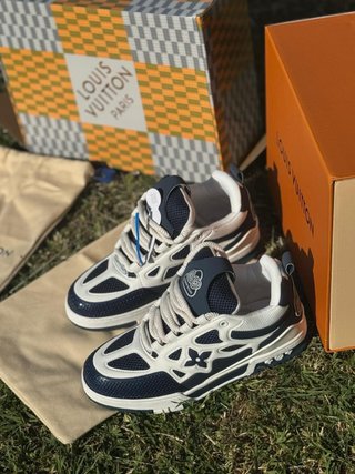 Louis Vuitton LV Skate blu e bianche taglia 42
