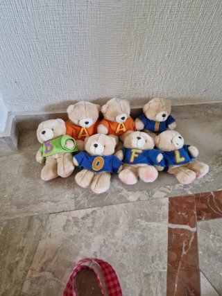 Peluche Oso Letra A, O, F, L, B, I