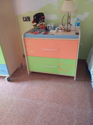 Cómoda infantil 2 cajones
