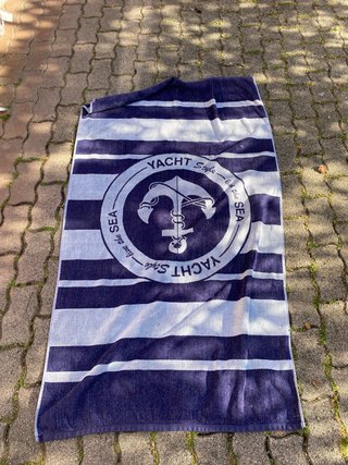 Telo mare righe blu e bianche
