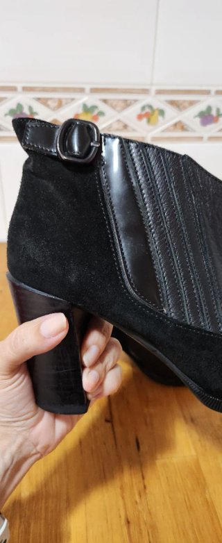 Botines Hispanitas Piel Tacón Talla 37