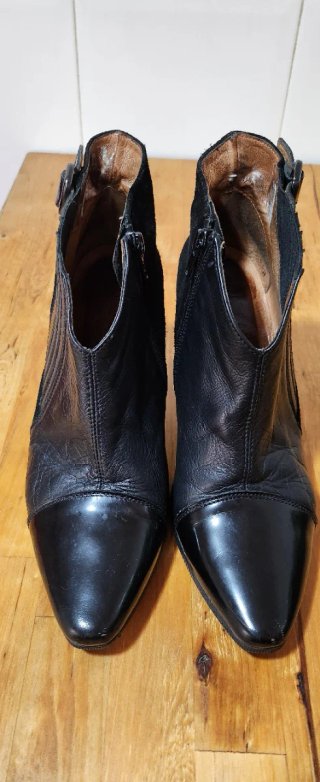 Botines Hispanitas Piel Tacón Talla 37