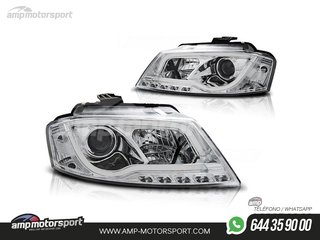 FAROS DELANTEROS LUZ DIURNA REAL TUBE LIGHT PARA AUDI A3 8P / 8PA