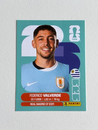 Cromo Fede Valverde Mundial 2026 Panini