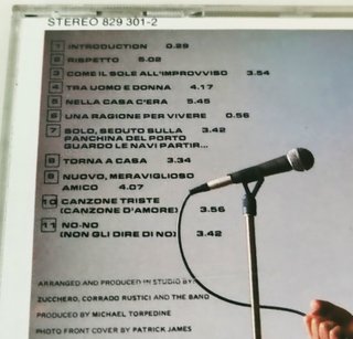 CD Zucchero Fornaciari Rispetto Poligram 1986